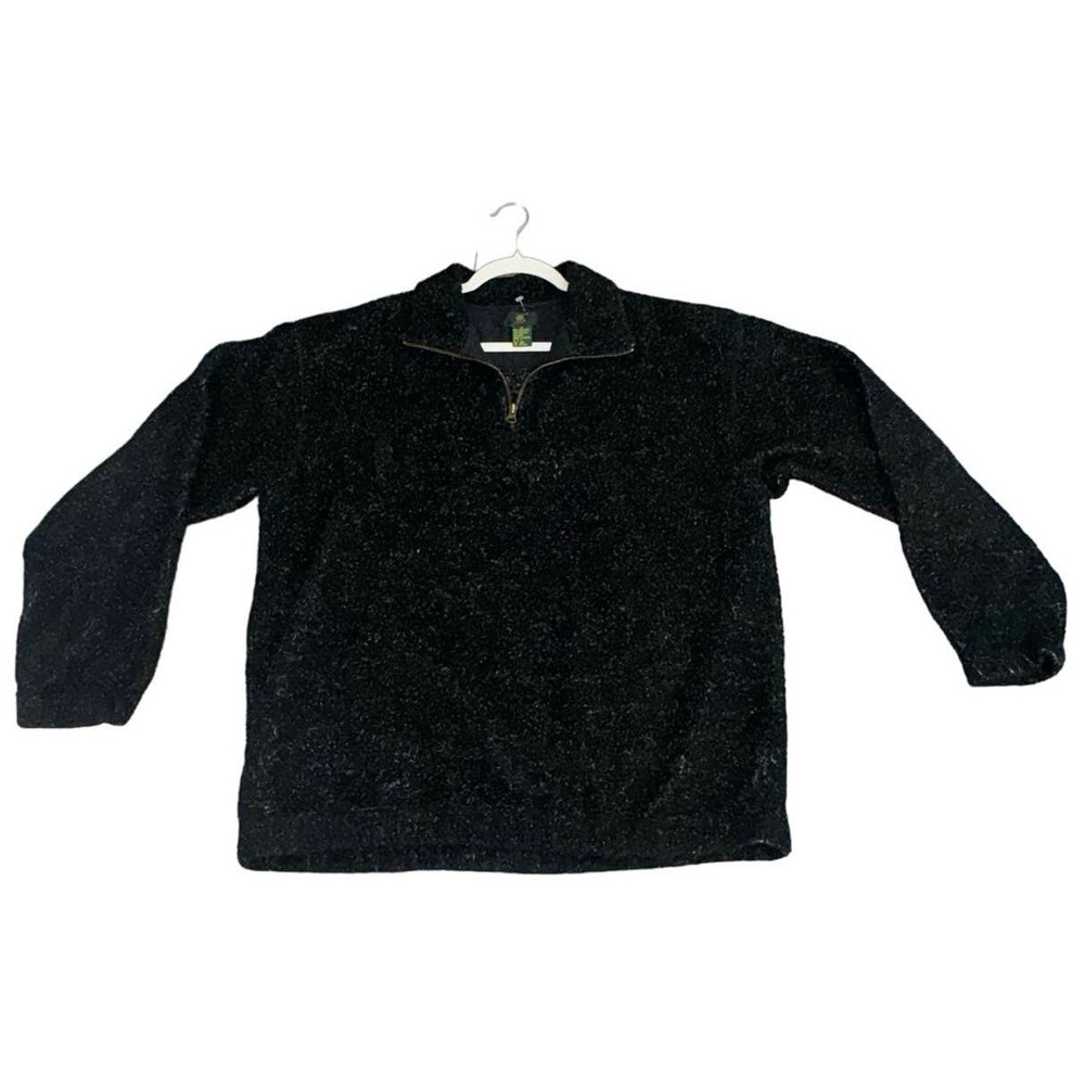 Club Room CR Mens 1/4 Zip Pullover Fleece Fuzzy Thick Top Blue Jacket M/Medium